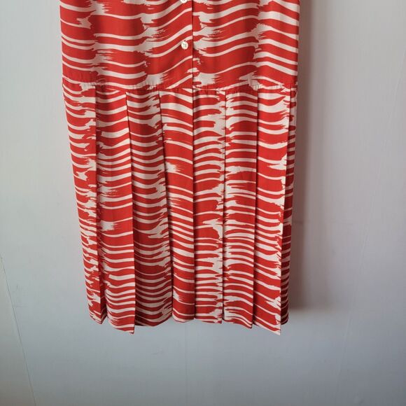 Cabi womens  Brushstroke Tank Sleeveless Dress size S Red/White Pleated Skirt - Picture 4 of 7